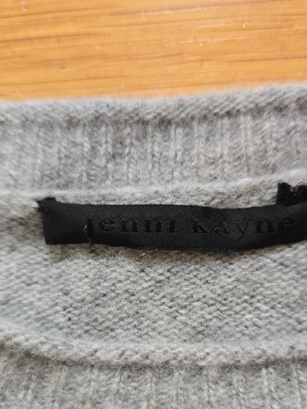 Jenni Kayne, Everyday Gray Wool Cashmere Blend Crewneck Sweater, EUC, W's XS - Picture 5 of 13